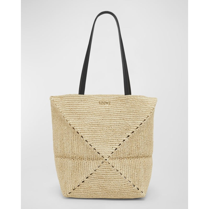 Bolsa Shopper x Paula’s Ibiza Medium Puzzle Fold in Raffia with s