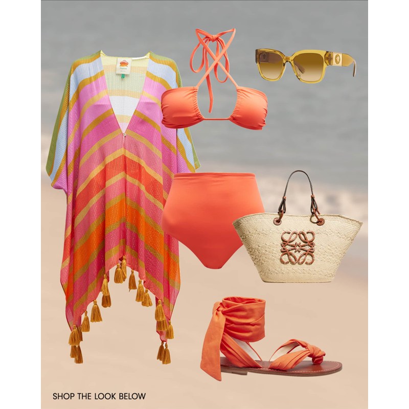 Bolsa Shopper x Paula's Ibiza Anagram Basket in Iraca Palm with s