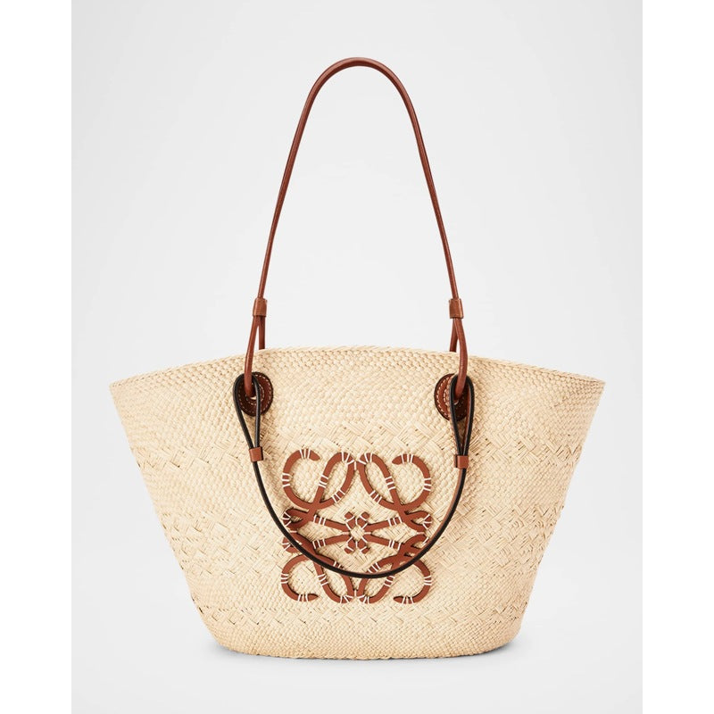 Bolsa Shopper x Paula's Ibiza Anagram Basket in Iraca Palm with s