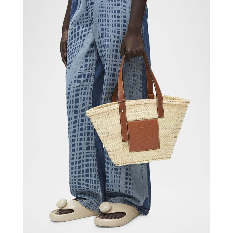Bolsa Beach Basket in Palm Leaf with s