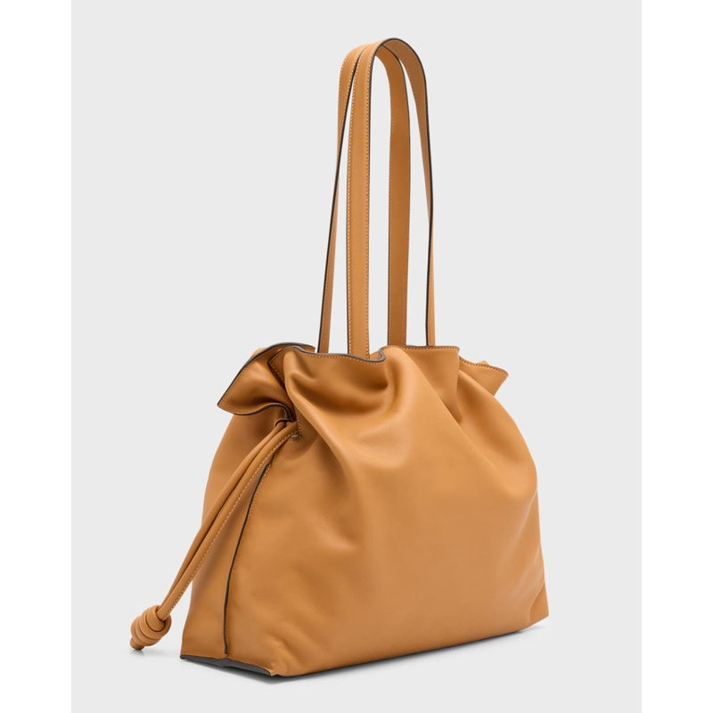 Bolsa Shoulder Flamenco Large in Napa with Golden Foil Anagram