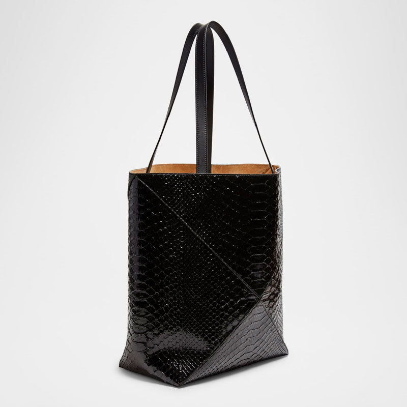Bolsa Shopper Puzzle Fold Large Patent Python-Embossed - Mercado de Luxo - O Maior E-Commerce de Bens, Produtos e Serviços de Luxo do Brasil.