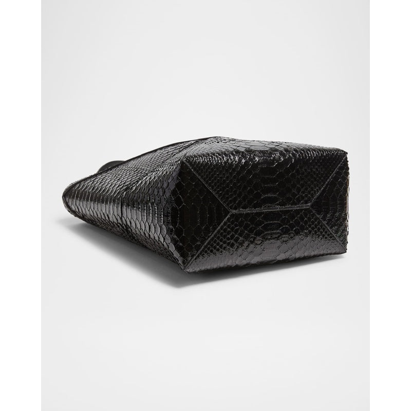 Bolsa Shopper Puzzle Fold Large Patent Python-Embossed