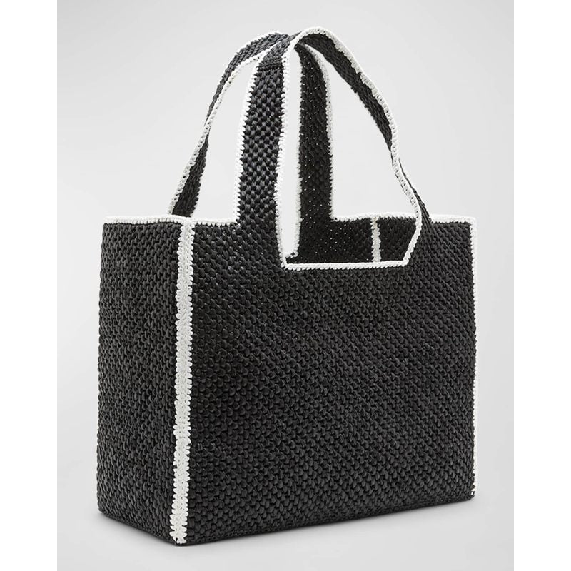 Bolsa Shopper x Paula’s Ibiza Font Logo Large in Raffia