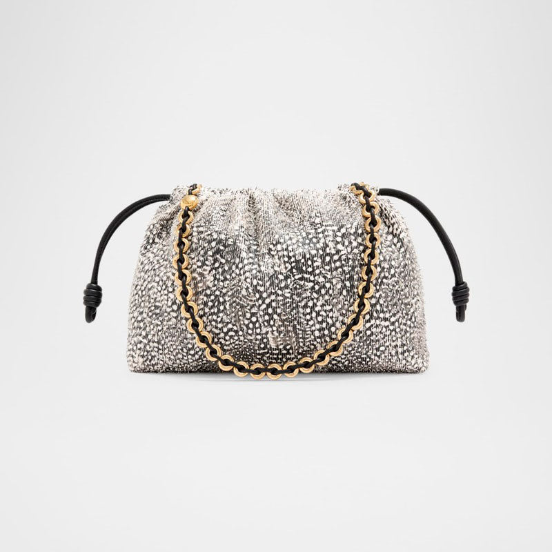 Bolsa Shoulder Flamenco Medium in Feathered - Mercado de Luxo - O Maior E-Commerce de Bens, Produtos e Serviços de Luxo do Brasil.