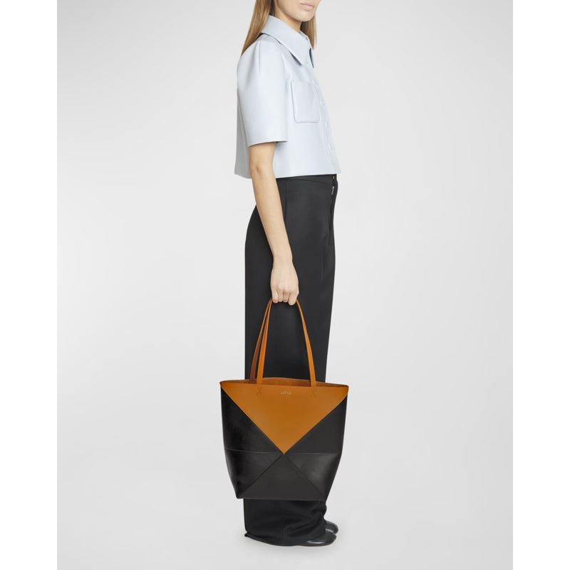 Bolsa Shopper Puzzle Fold Medium in Shiny Bicolor