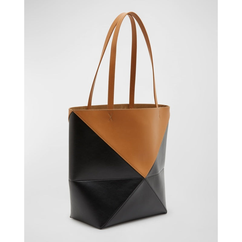 Bolsa Shopper Puzzle Fold Medium in Shiny Bicolor