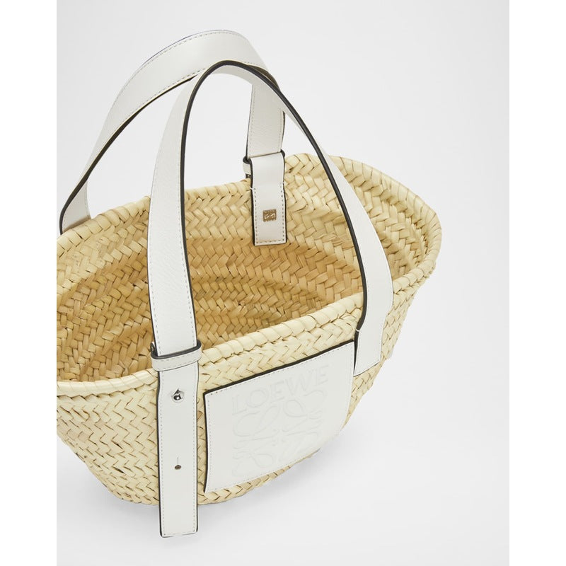Bolsa Shopper x Paula’s Ibiza Basket Small in Palm Leaf with s