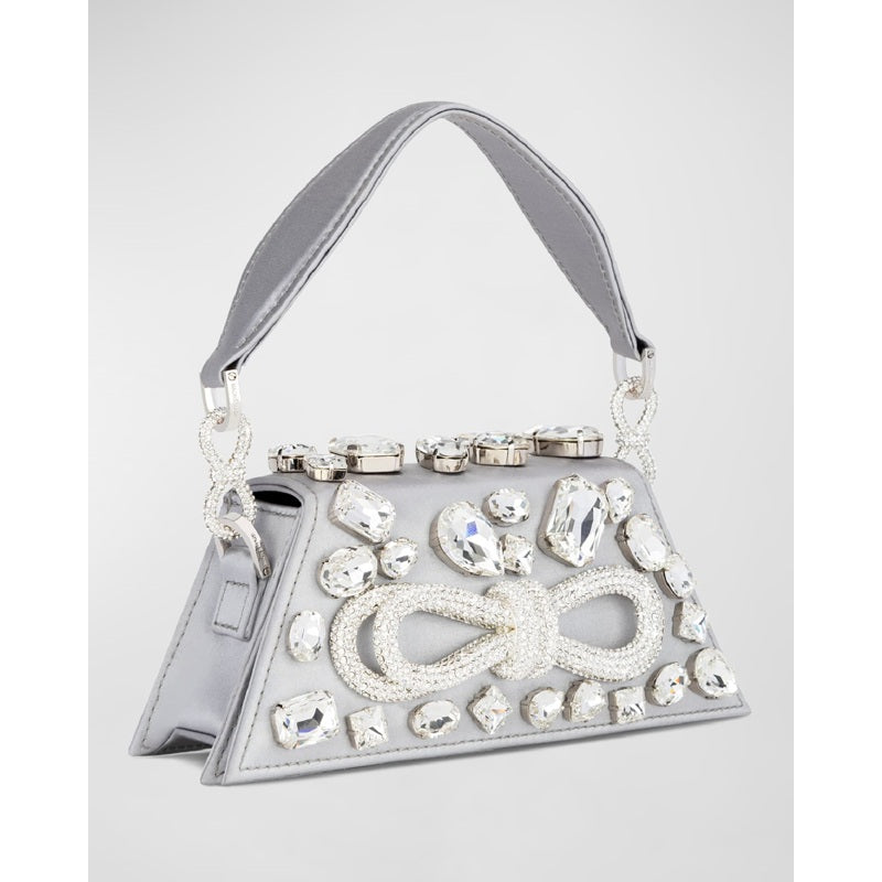 Bolsa Shoulder Samantha Bow Embellished Satin