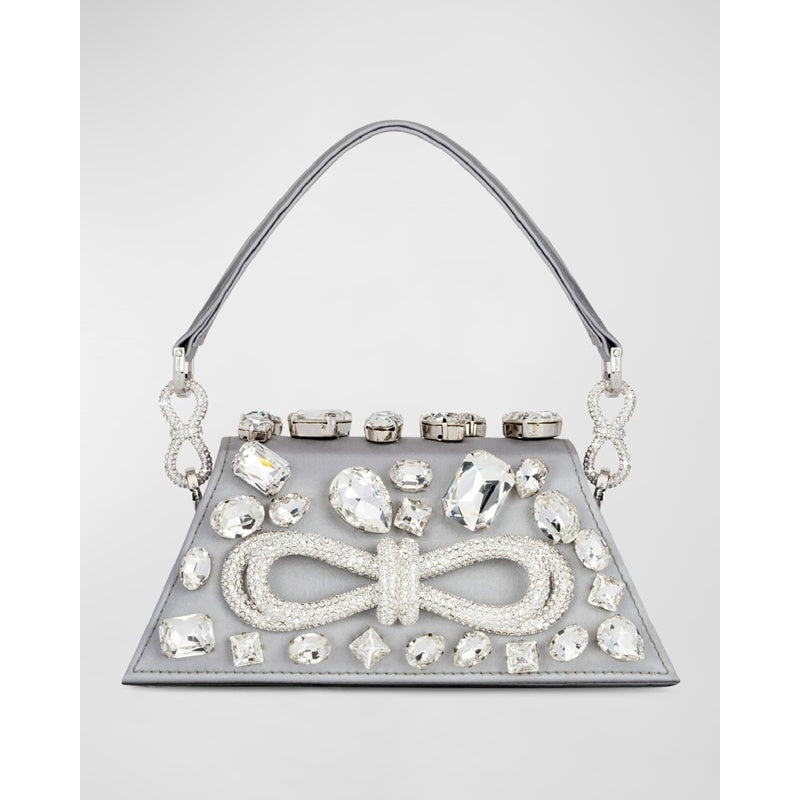 Bolsa Shoulder Samantha Bow Embellished Satin