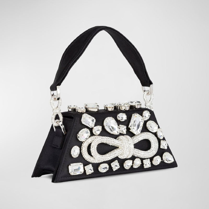 Bolsa Shoulder Samantha Bow Embellished Satin - Mercado de Luxo - O Maior E-Commerce de Bens, Produtos e Serviços de Luxo do Brasil.