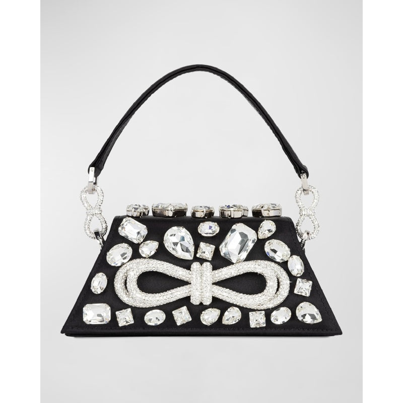 Bolsa Shoulder Samantha Bow Embellished Satin
