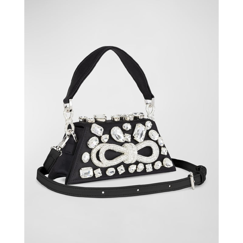 Bolsa Shoulder Samantha Bow Embellished Satin