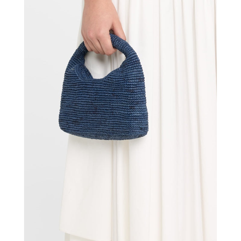 Bolsa Handle Half Moon Raffia