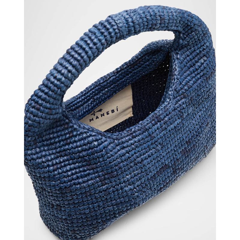 Bolsa Handle Half Moon Raffia
