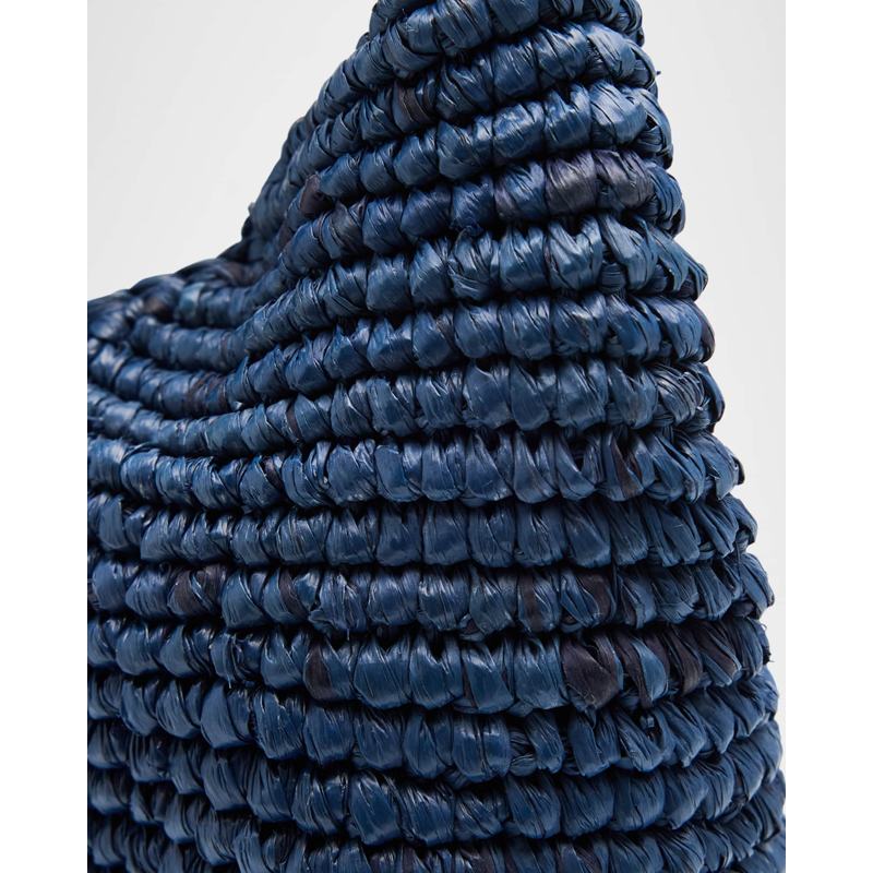 Bolsa Handle Half Moon Raffia