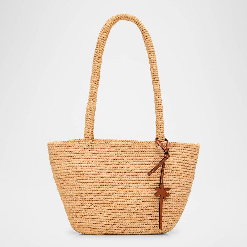 Bolsa Shopper Medium Palm Tree Raffia - Mercado de Luxo - O Maior E-Commerce de Bens, Produtos e Serviços de Luxo do Brasil.