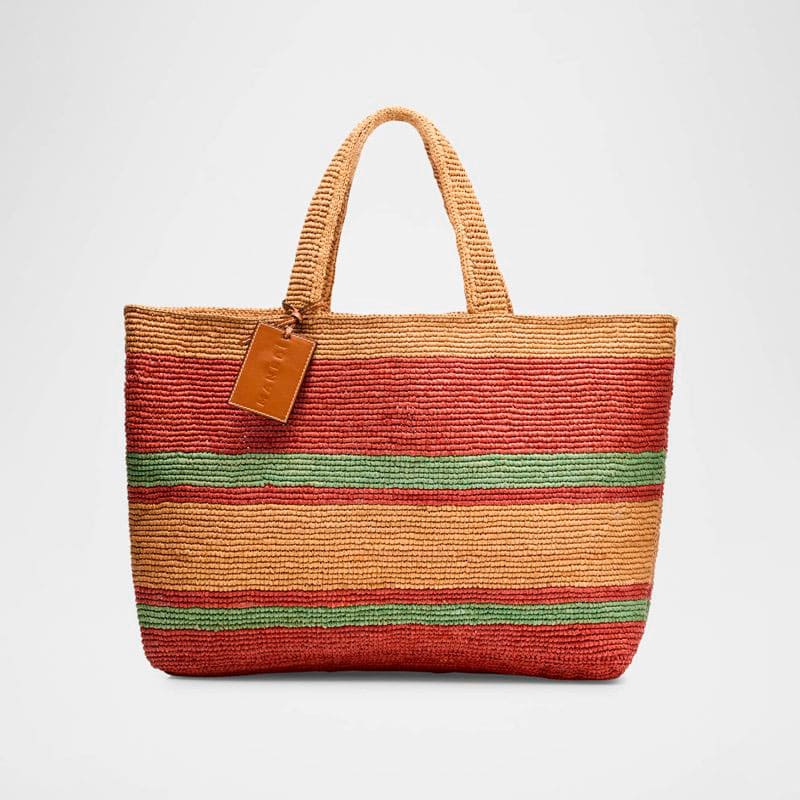 Bolsa Beach Sunset Large Striped Raffia - Mercado de Luxo - O Maior E-Commerce de Bens, Produtos e Serviços de Luxo do Brasil.