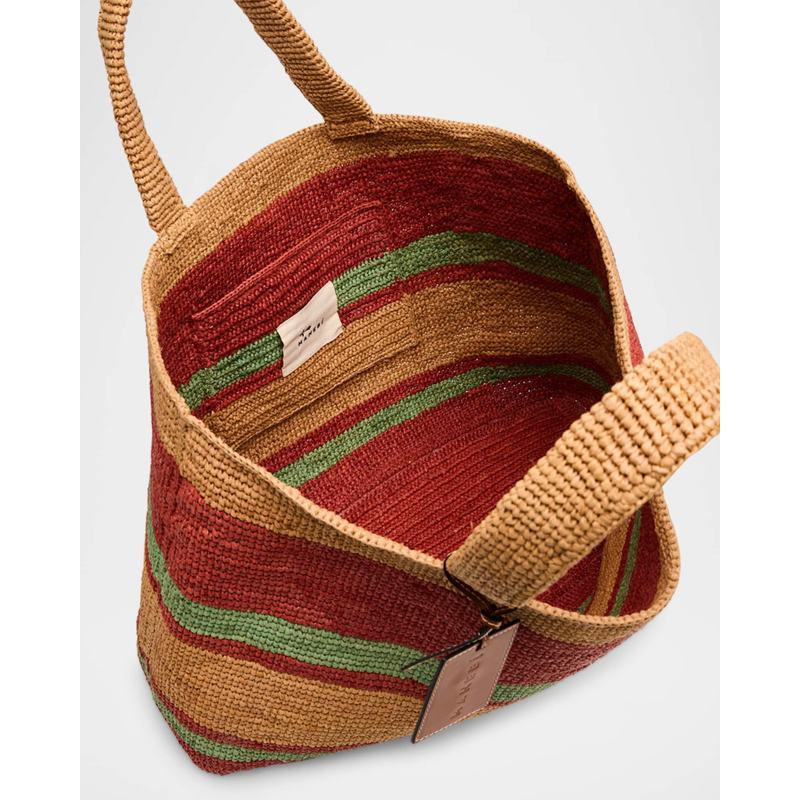 Bolsa Beach Sunset Large Striped Raffia