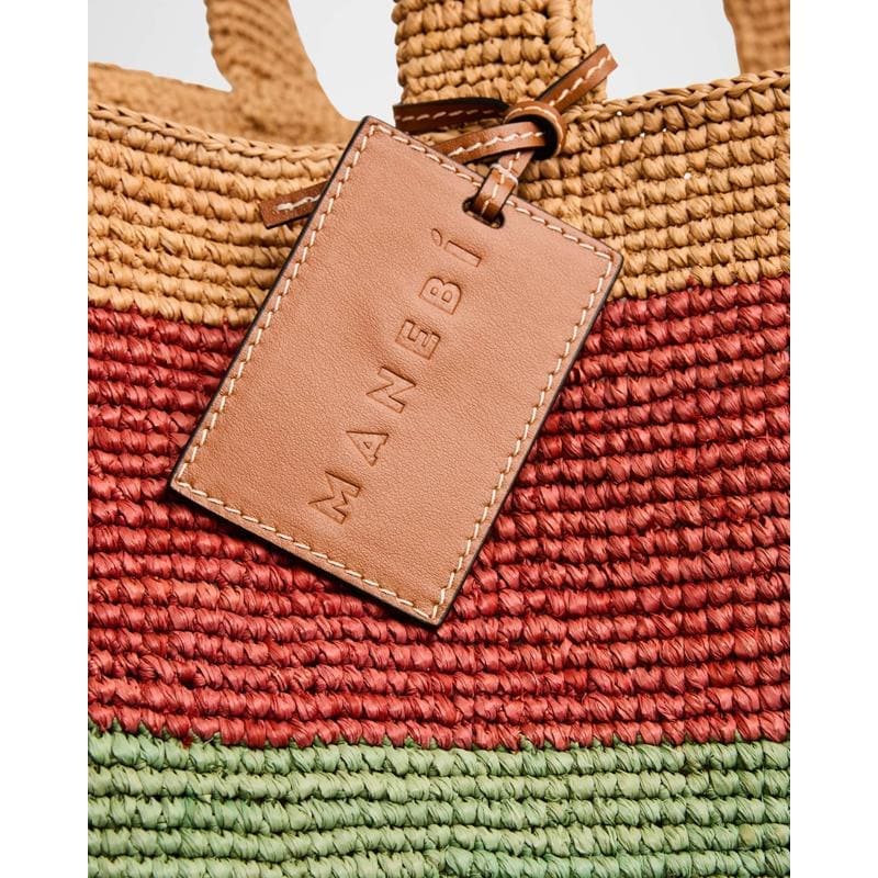 Bolsa Beach Sunset Large Striped Raffia