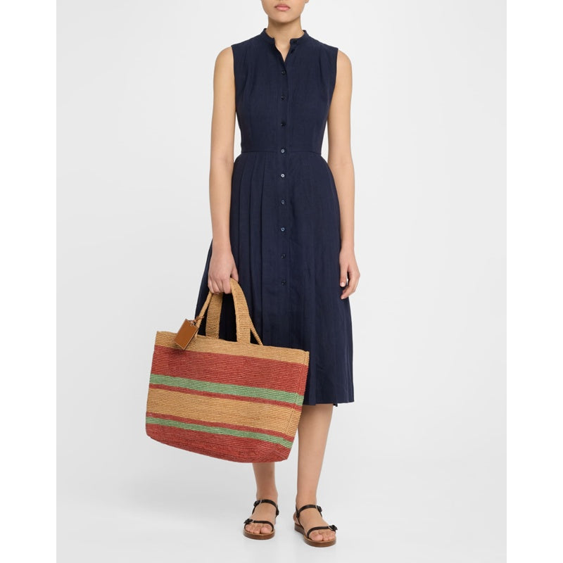Bolsa Beach Sunset Large Striped Raffia