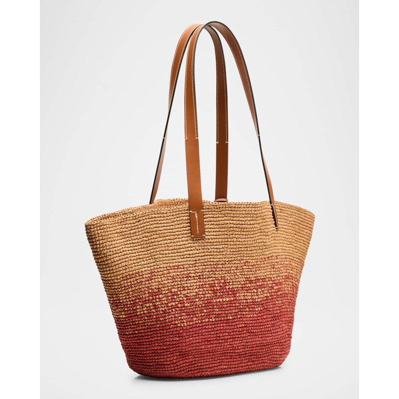 Bolsa Shopper Two-Tone Raffia Basket