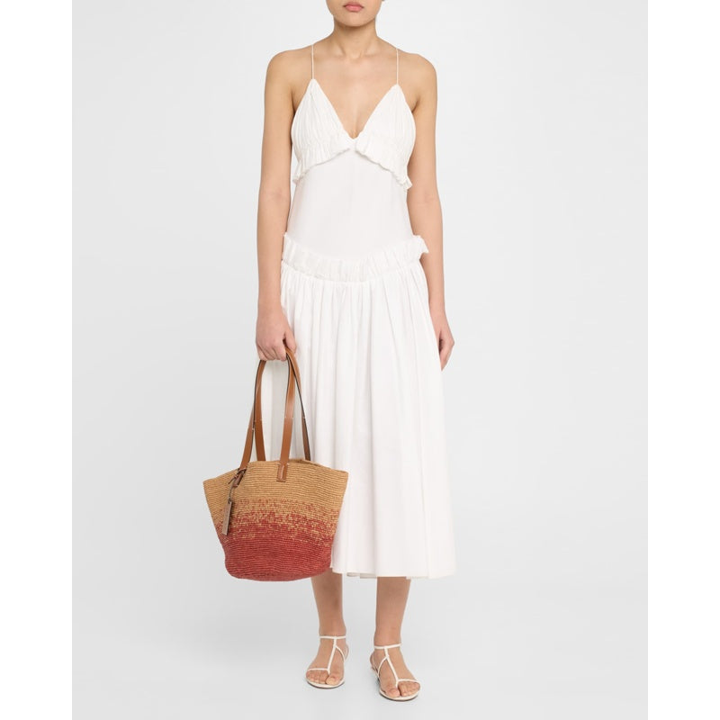 Bolsa Shopper Two-Tone Raffia Basket