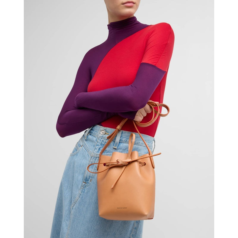 Bolsa Bucket Mini Mini Vegetable-Tanned