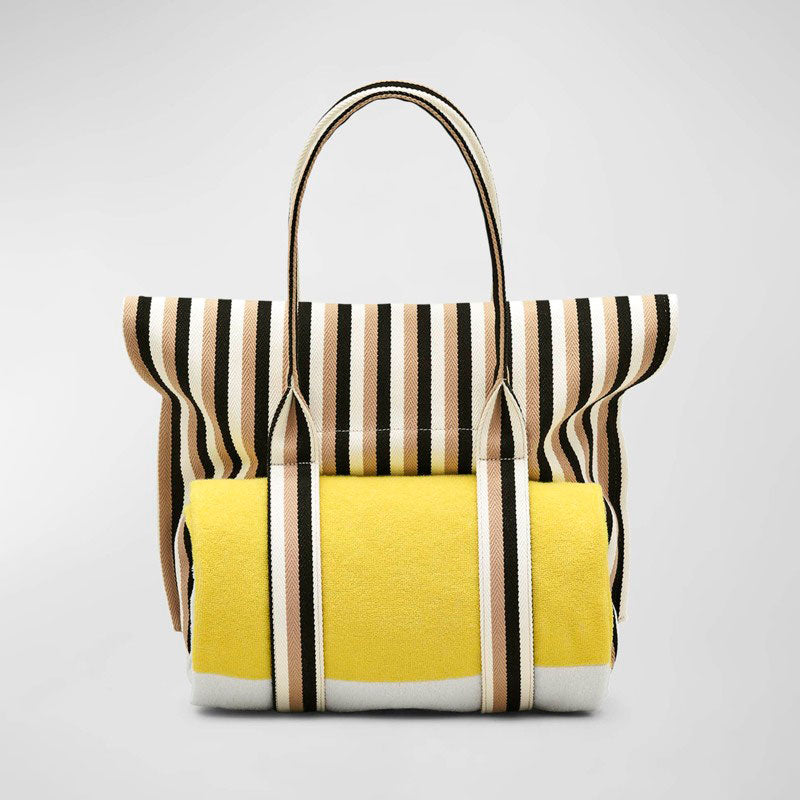 Bolsa Beach The Striped Jacquard Beach - Mercado de Luxo - O Maior E-Commerce de Bens, Produtos e Serviços de Luxo do Brasil.