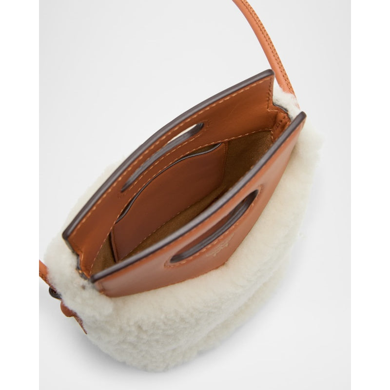 Bolsa Crossbody Flat Lamb Shearling Fur Pouch