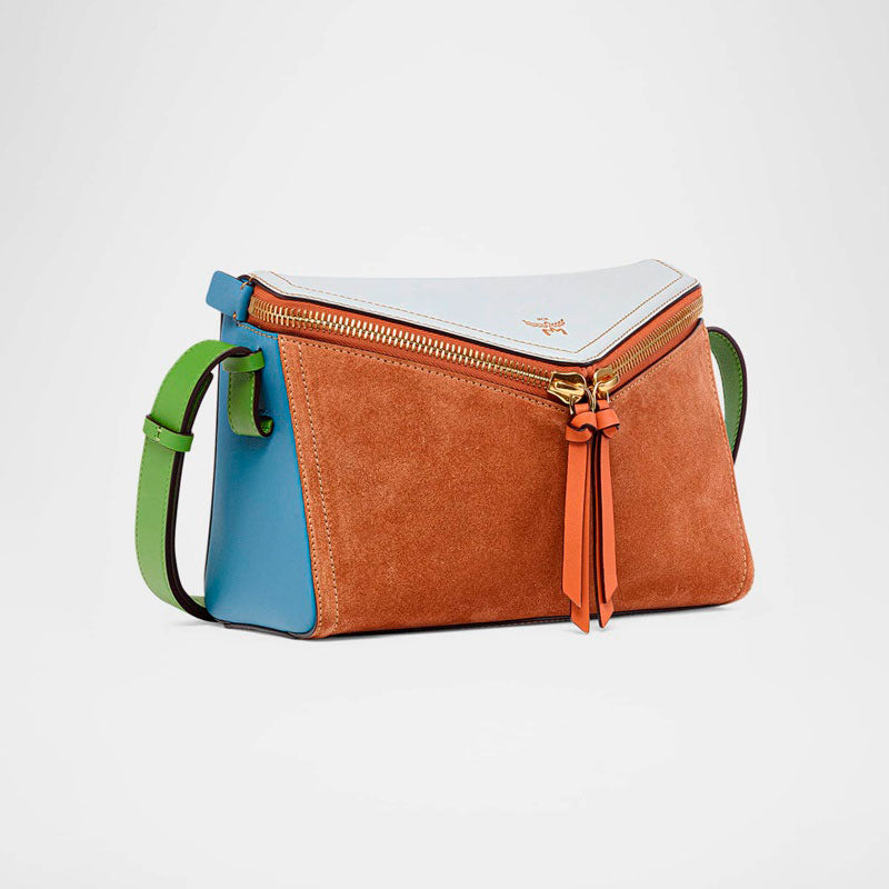 Bolsa Shoulder 3D Diamond Colorblock Suede - Mercado de Luxo - O Maior E-Commerce de Bens, Produtos e Serviços de Luxo do Brasil.