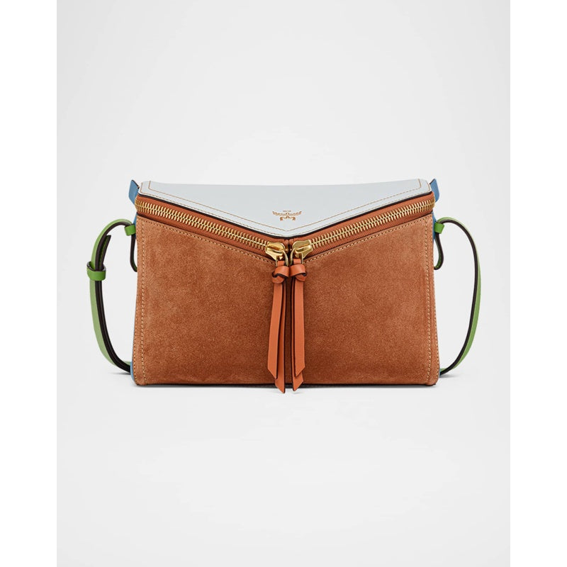 Bolsa Shoulder 3D Diamond Colorblock Suede