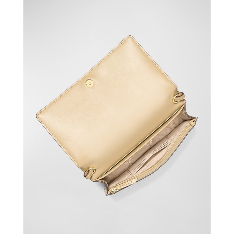 Bolsa Crossbody Jet Set Metallic Croc-Embossed