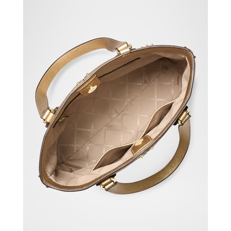 Bolsa Shopper Large Metallic North-South