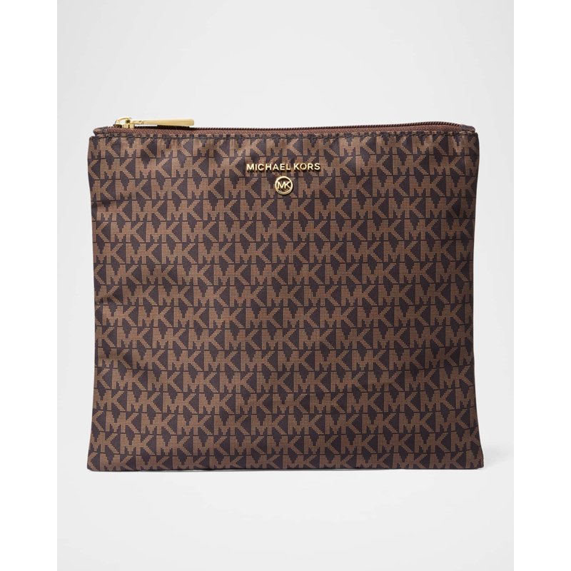 Bolsa Shopper Jet Set Travel Large Signature Logo Print Woven