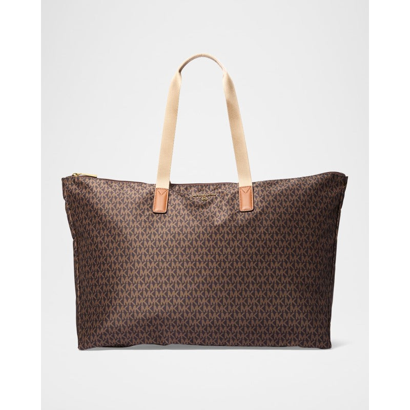Bolsa Shopper Jet Set Travel Large Signature Logo Print Woven