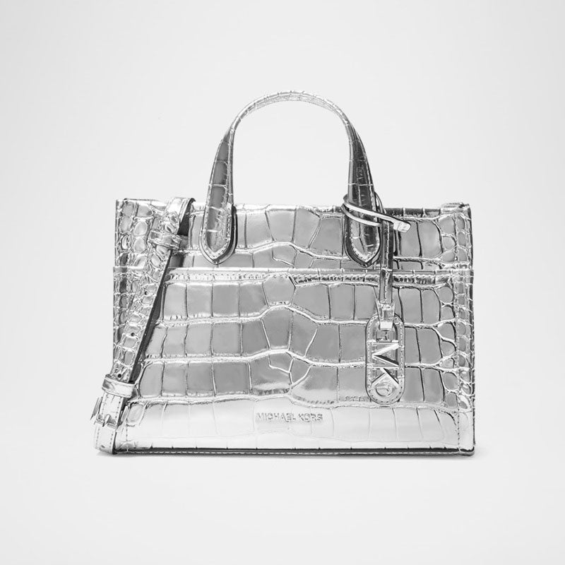 Bolsa Crossbody Gigi Metallic Croc-Embossed - Mercado de Luxo - O Maior E-Commerce de Bens, Produtos e Serviços de Luxo do Brasil.