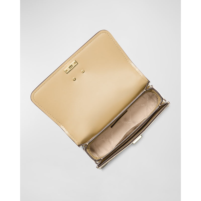 Bolsa Crossbody Delancey Croc-Embossed Metallic