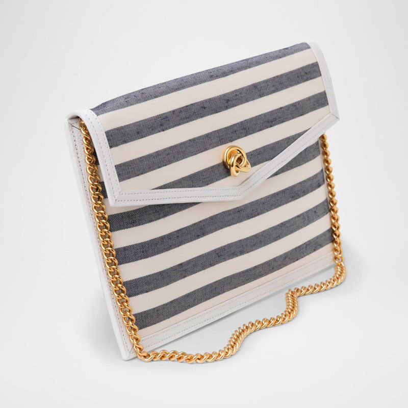 Bolsa Clutch Brick Envelope Striped - Mercado de Luxo - O Maior E-Commerce de Bens, Produtos e Serviços de Luxo do Brasil.