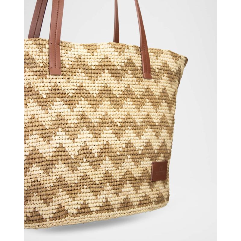 Bolsa Shopper Chevron Raffia