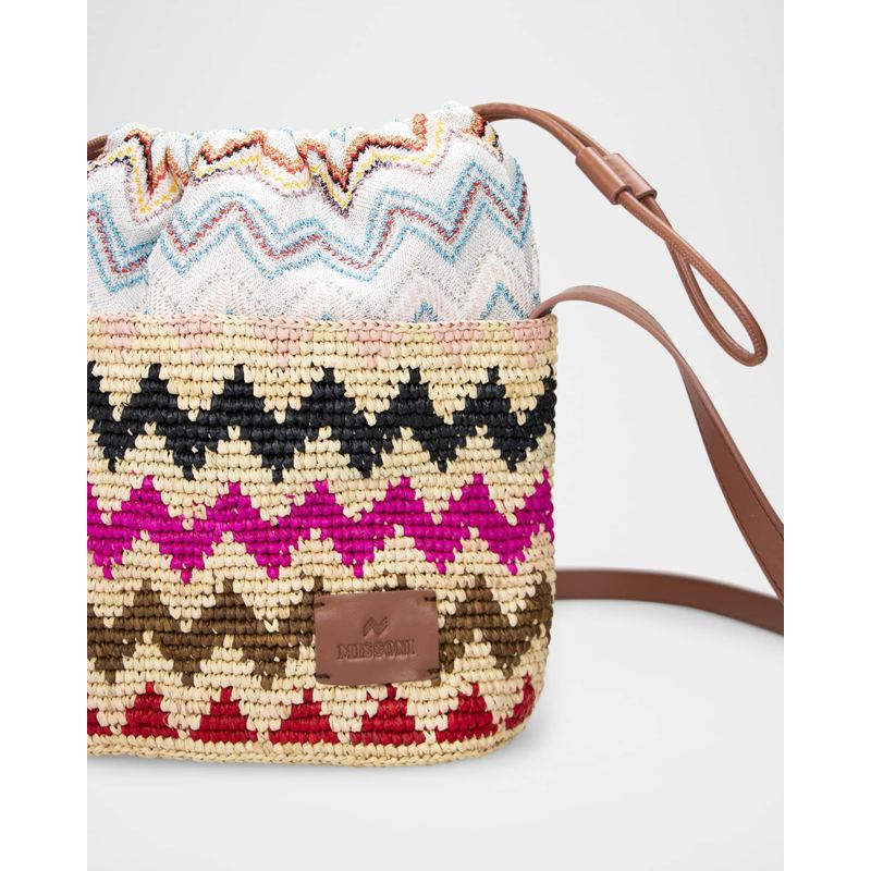 Bolsa Bucket Small Zig Zag Drawstring