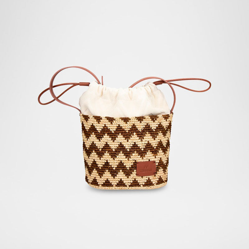 Bolsa Bucket Small Chevron Raffia - Mercado de Luxo - O Maior E-Commerce de Bens, Produtos e Serviços de Luxo do Brasil.