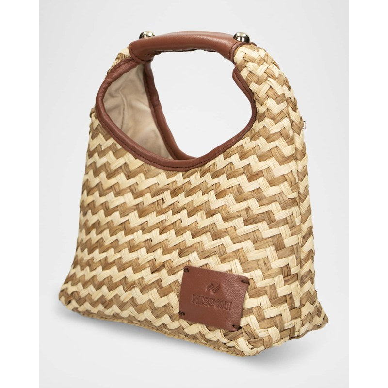 Bolsa Shoulder Small Zig Zag Raffia