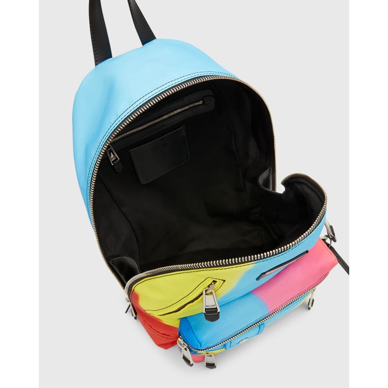 Bolsa Mochila Projection Print Nylon Multi-Zip