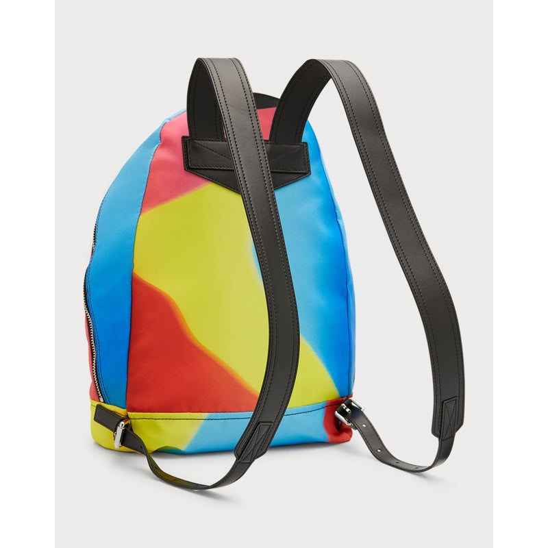 Bolsa Mochila Projection Print Nylon Multi-Zip