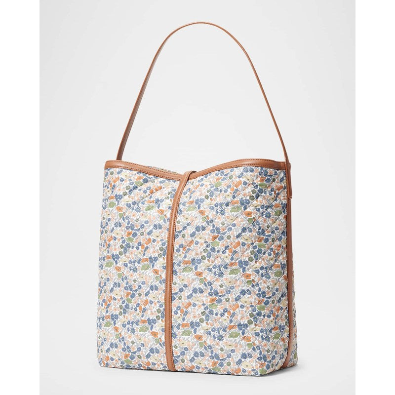 Bolsa Shoulder Astor Floral-Print Quilted