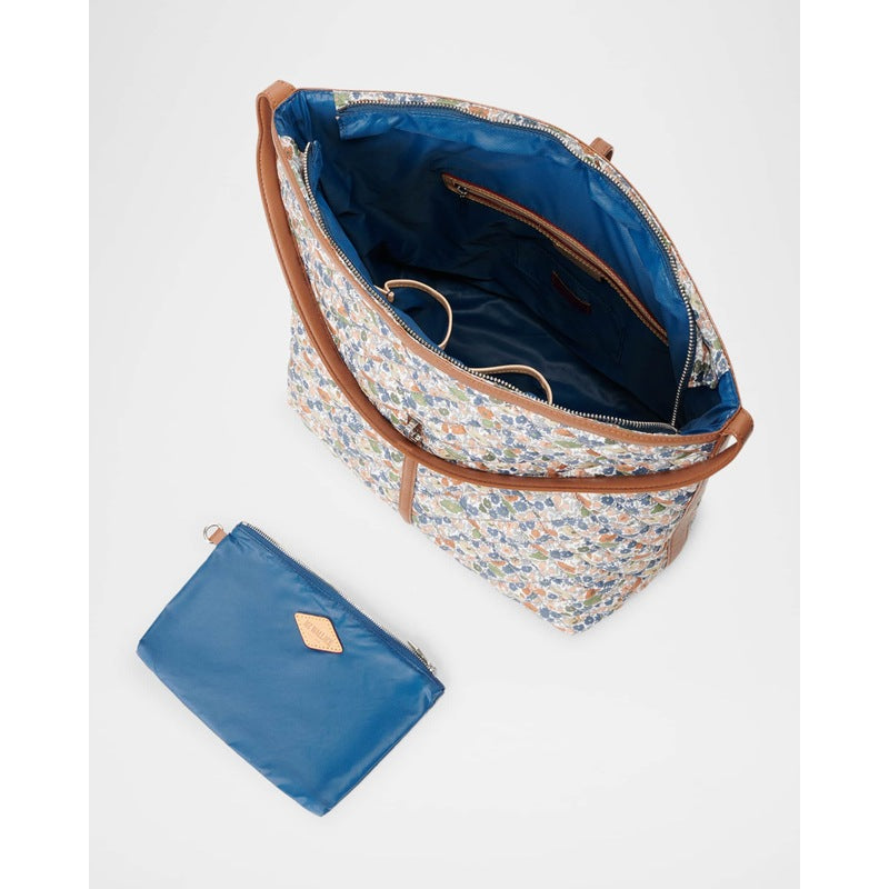 Bolsa Shoulder Astor Floral-Print Quilted