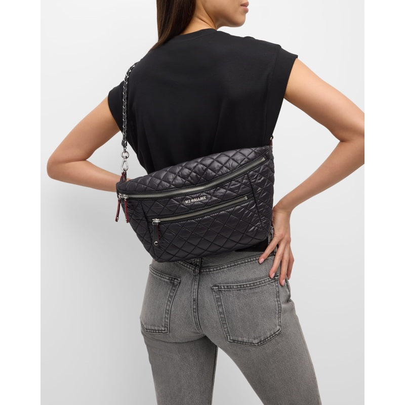Bolsa Crossbody Crosby Quilted Nylon Zip Sling