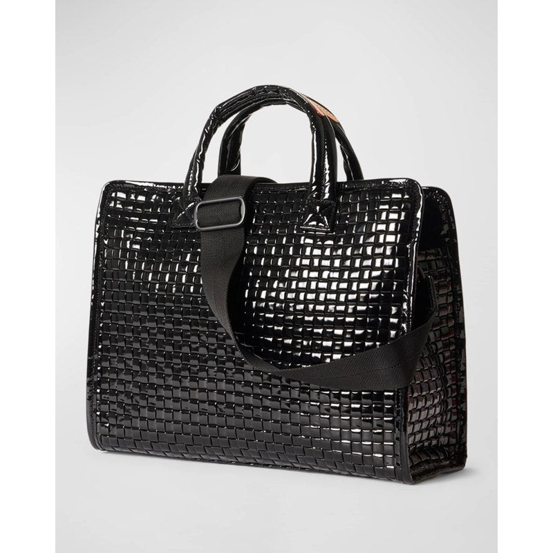 Bolsa Shopper Medium Woven Patent Box