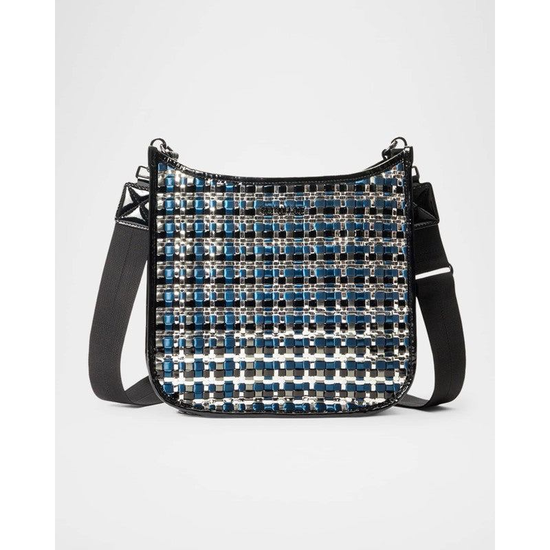 Bolsa Crossbody Metallic Woven Box